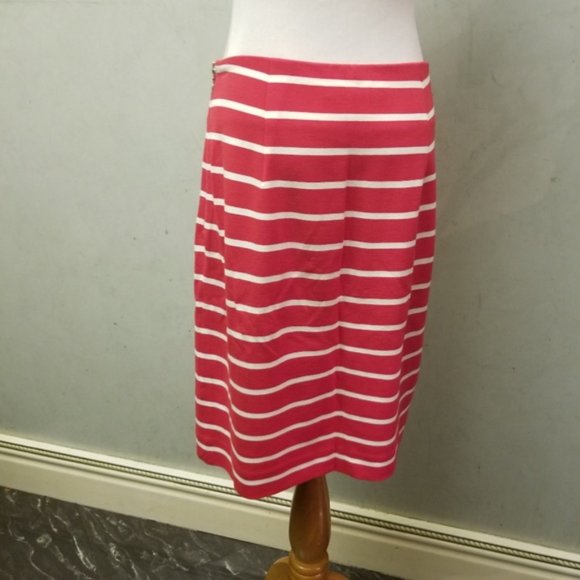 Banana Republic red and white striped skirt Women's size 4 (K12) - Picture 7 of 7